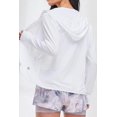 thumbnail image 4 of UPF 50+ UV Sun Protection Women's Clothing Zip Up Hoodie Long Sleeve Fishing Running Hiking Jacket Outdoor Performance Shirt, White, L, 4 of 5