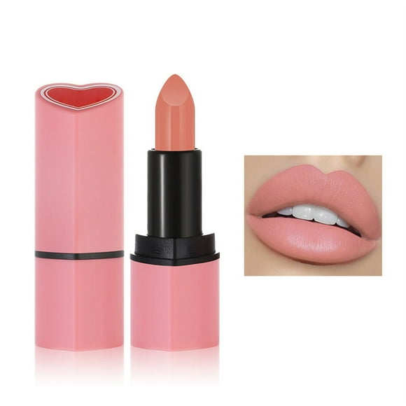 UHGEAX Loreal Lipstick Labial Preppy Stuff Lip Stick Lip Gloss Heart Melter High Shine Glossy Finish Playful Bubblegum Pink Moisturize Velvet Love Nude Pink Lipstick Lipstick Makeup Lip Oul Clearance
