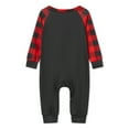 thumbnail image 3 of Family Matching Christmas Pajamas Set, Santa Elk Letter Print Long Sleeve Tops and Plaid Pants Sleepwear Set, 3 of 7