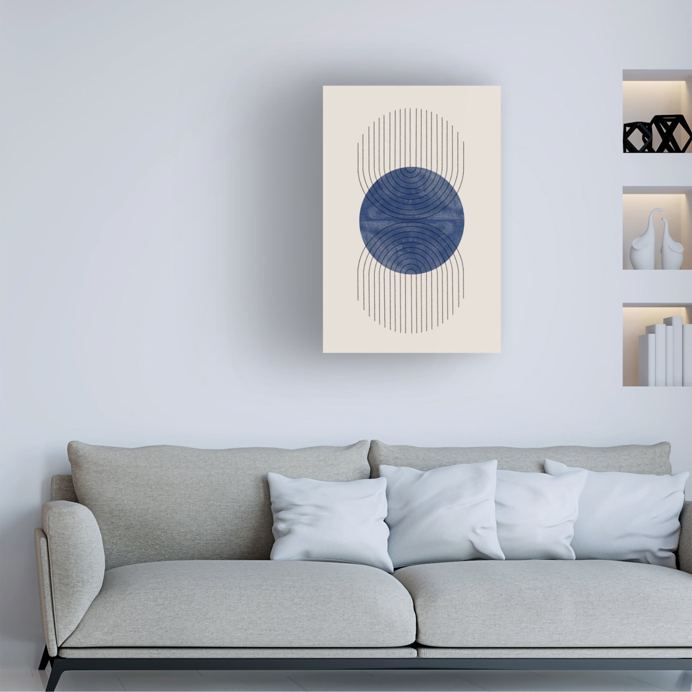 Trademark Fine Art THE MIUUS STUDIO Perfect Point Blue Canvas Wall Art