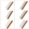 thumbnail image 3 of Pet Comb Wood Handle: Stainless Steel Needle Cat Grooming Brush Dog Massage Comb, 3 of 7