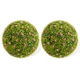 thumbnail image 2 of Luku Large Artificial Topiary Balls Set of 2 with Hanging Chains, Faux Flower Balls for Indoor & Outdoor Decor, 2 of 7