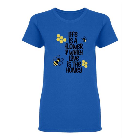 Life Is A Flower Design Shaped T-Shirt Women -Image by Shutterstock, Female Medium
