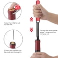 thumbnail image 4 of 2-in-1 Air Pressure Wine Opener with Foil Cutter Wine Bottle Opener Easy-Open Air Pump Wine Opener Portable Travel Wine Corkscrew Handheld Wine Cork Remover, Best Gifts for Wine Lovers（red）, 4 of 5