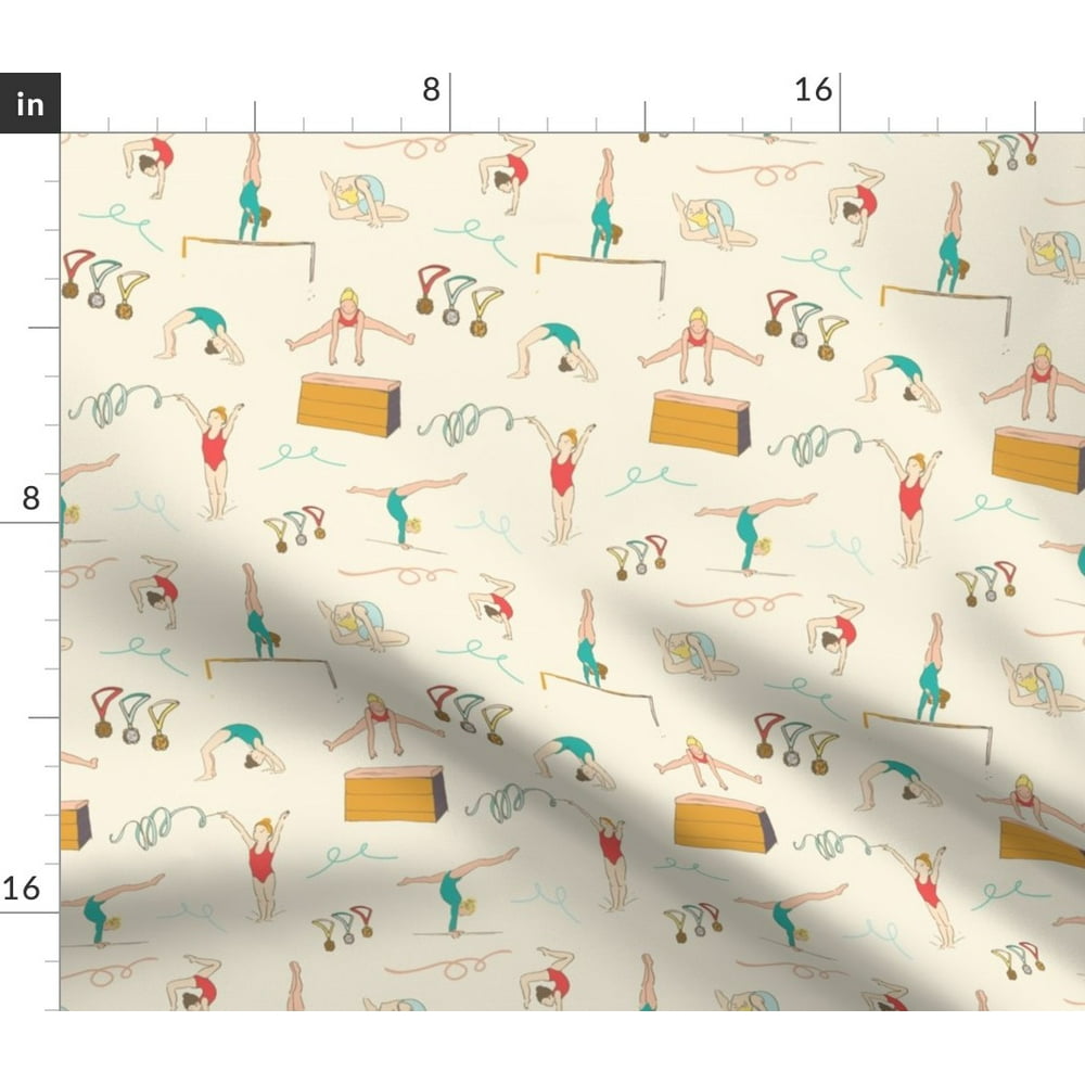 Gymnastic Athletic Sport Gym Gymnastics Ballet Fabric Printed by