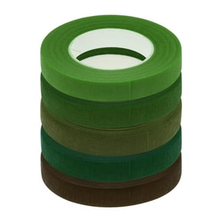 Floral Tape Green, Flower Wrap Adhesive Waterproof Tape for Bouquets by Royal Imports 0.25 - 1 Roll