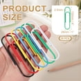 thumbnail image 2 of 4 Inch Large Paper Clip, 30PCS Big Paper Clip Extra Large Huge Metal Giant Clips Rust-proof Strong Durable Bulk Cute for Home Office Accessories Bookmark, Green, 2 of 6