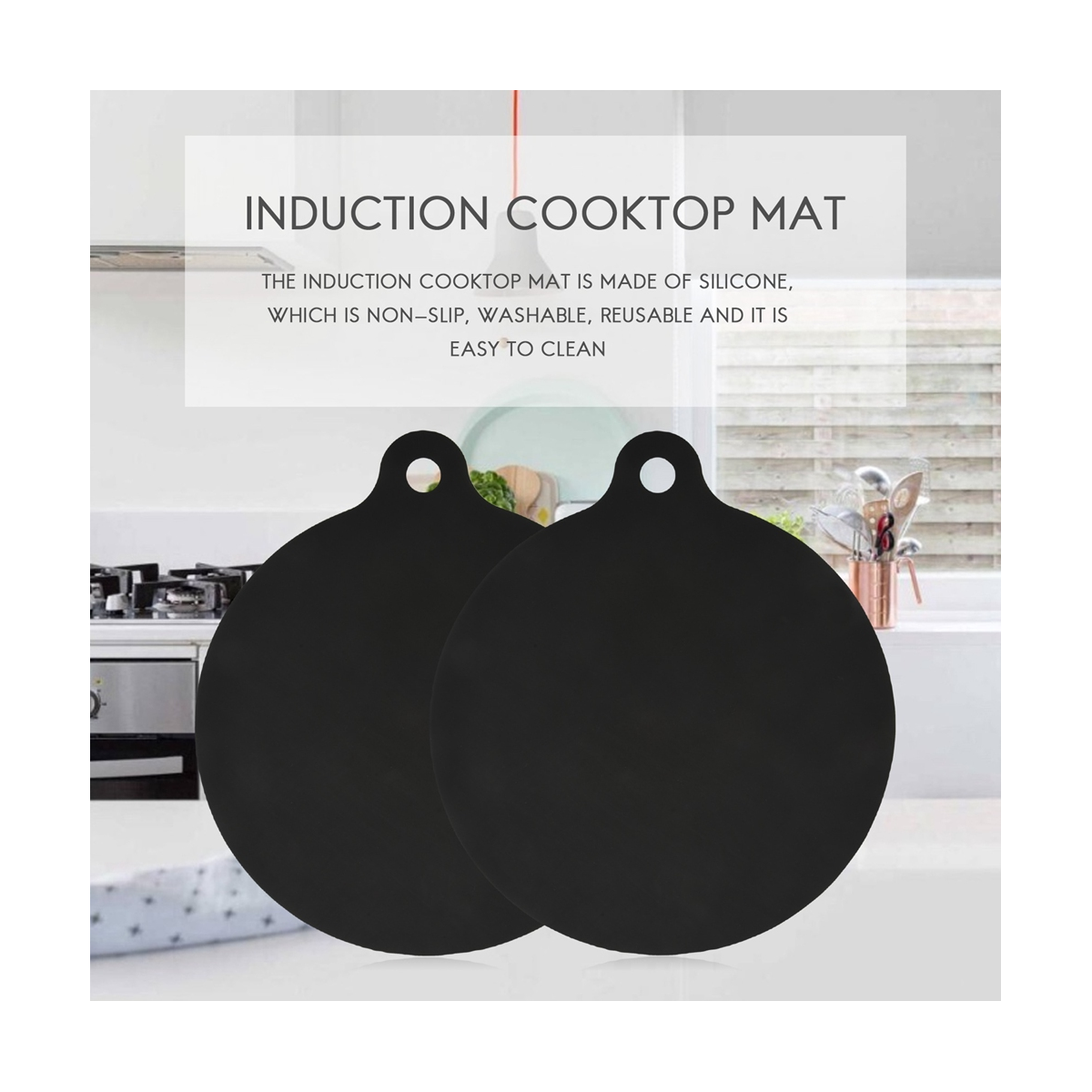 18 Pcs Induction Cooktop Mat Protector Nonslip Silicone Heat Insulation Pad Cook Top Cover Reusable Heat Insulated Mat