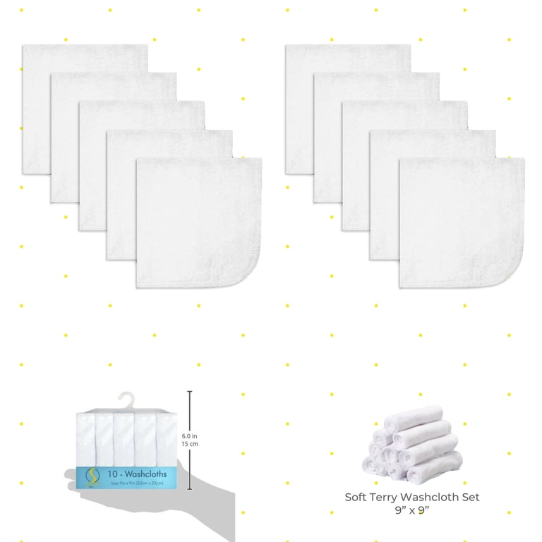 Spasilk Washcloth Wipes 10-Pack, White photo 4