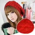 thumbnail image 2 of Autumn And Winter Knitted Hat Ladies Wool Beret Hat Hand Opening, 2 of 8