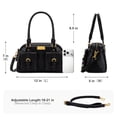 thumbnail image 3 of Wrangler Women Dome Top‑Handle Purse Medium Shoulder Handbag with Detachable Crossbody Strap, Black, 3 of 7