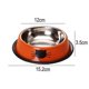 thumbnail image 2 of Pet Bowl Stainless Steel Non-skid Rubber Base Dog Bowl Cat Bowl Orange, 2 of 4