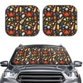 thumbnail image 2 of Cauagu Seafood And Drinks Cauagu {designName} Print Foldable Car Windshield Sun Shade | Front Windshield Shade for Sun | Fits Small Sedans, Mini SUVs, Hatchbacks-Large, 2 of 6