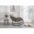 thumbnail image 4 of ARCTICSCORPION Indoor Outdoor Wicker Rocking Chair with Comfy Thick Cushion, Beige, 4 of 7