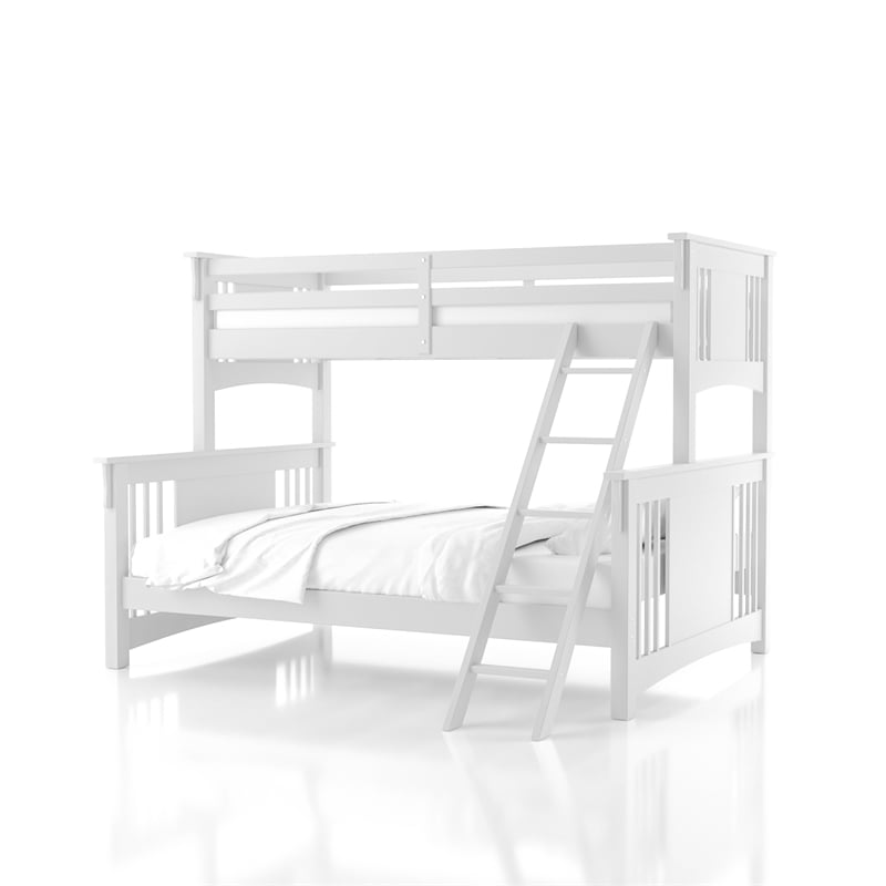 Furniture Of America Roderick Wood Bunk, Solid Wood Bunk Beds Twin Over Queen