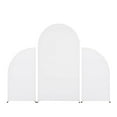 thumbnail image 2 of Arch Backdrop Stand Set of 3, Wedding Arch Cover, Double Sided Round Top and Half Moon Top Stretchy Backdrop for Birthday Parties, Baby Showers, Banquets - 5ft, 7.2ft, 5ft White, 2 of 4