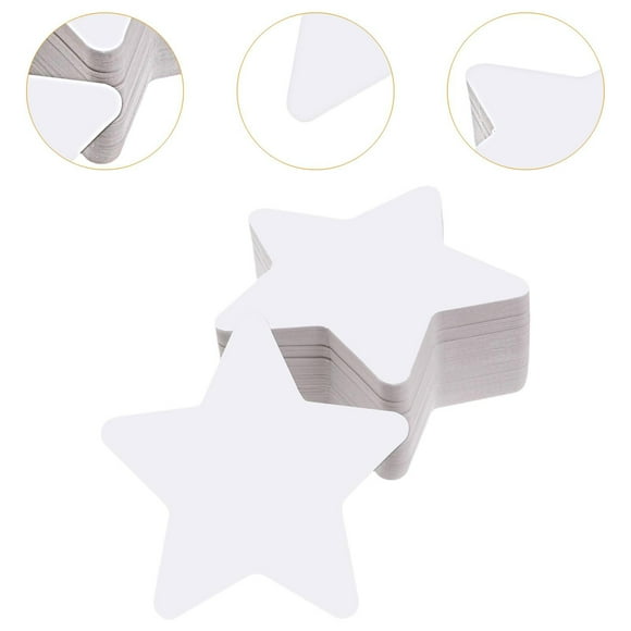 Etiquetas de regalo de stars de 100x White Staruts Etiquetas de estrellas de estrellas para favores de fiesta Decoración de la fiesta de