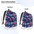 thumbnail image 2 of Saiise Sac à Dos pour Ordinateur Portable avec Imprimé Verres à Vin et Cocktails - Bretelles Réglables, Résistant à l'Eau, Grande Capacité, Design Élégant, Unisexe pour École, Bureau, Voyage-Moyen, 2 of 5