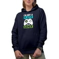 thumbnail image 2 of I'm Not a Player, I'm a Gamer, Gaming Themed, Navy Blue Hooded Sweatshirt or Hoodie, Large, 2 of 5