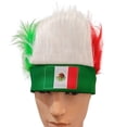 thumbnail image 5 of Wiywef Mexico Flag Hairy Headband Hat Crazy Mexico Football Cheer Headwear Mexico Football Fans Hat Accessories for Football Match, 5 of 7