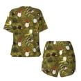 thumbnail image 5 of Naloa Gnomes Playing in the Garden Women's Short-Sleeved Pajama Set, Loungewear, Summer pajamas, Breathable Cozy - 3X-Large, 5 of 9