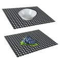 thumbnail image 1 of Estera/protector de Fregadero de Guijarro Texturizado de 2 Paquetes, Almohadilla de Fregadero de Cocina Ajustable, 15.7 in X 11.8 in, Negro, 1 of 9