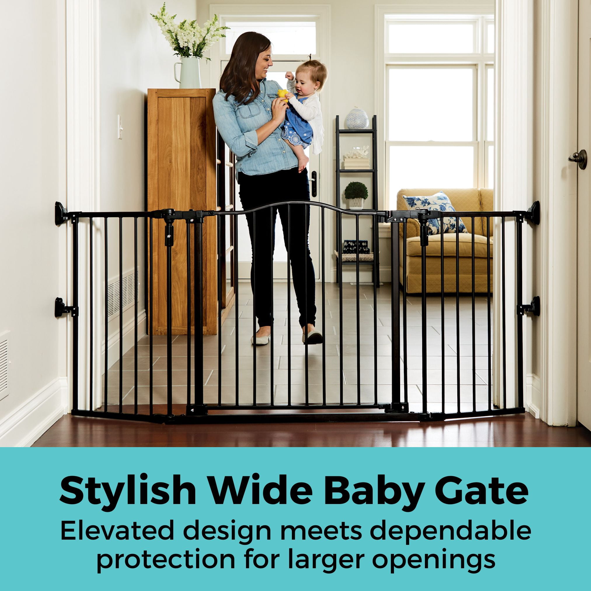 Deluxe Decor Universal Fit Gate- Black