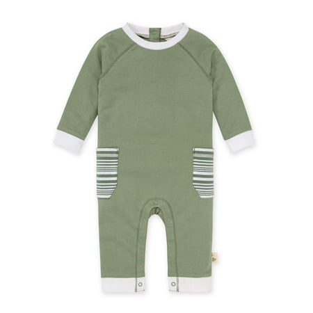 Burt's Bees Baby Organic Cotton Baby Boy Jumpsuit, Sizes Newborn-24 Months