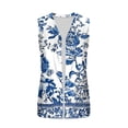 thumbnail image 6 of Stamzod Womens Cardigan 2026 Fashion Vintage Flower Printed Sleeveless Vest Cardigans with Pockets Lightweight Summer Clothes Blue XXXL, 6 of 8