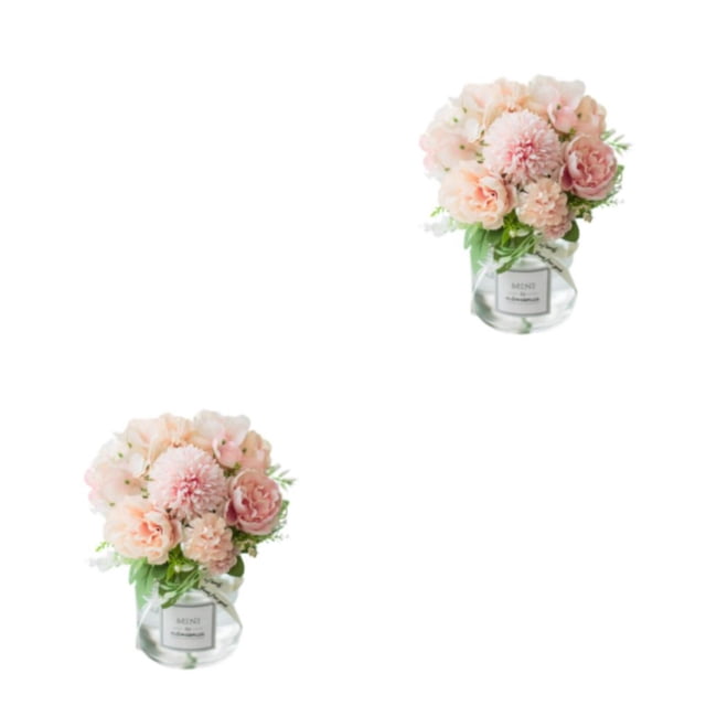 Bewildely Flores artificiales de hortensia de seda de bajo mantenimiento, 2 uds., para interior o exterior, fáciles de limpiar Type9 NO9