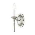 thumbnail image 3 of Livex Lighting Williamsburgh 1-Light Wall Sconce in Brushed Nickel, 3 of 10
