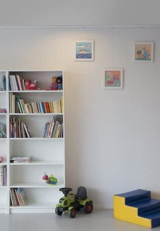 STAS Art Hanging System: STAS cliprail pro White 200cm 78.75 inch + Installation kit