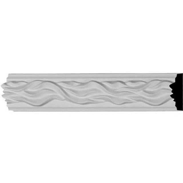 Ekena Millwork MLD02X01BQ 2 in. H x .75 in. P x 94.50 in. L Baroque Panel Moulding