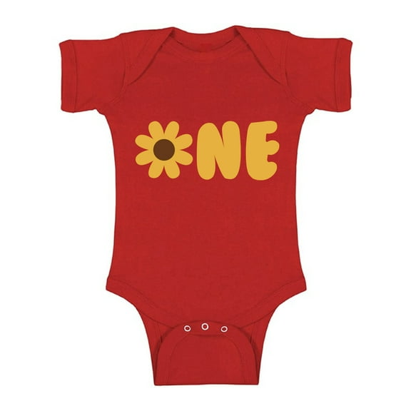 Birthday Outfits for 12 Months - Cute Baby Boy Baby Girl Shirt - Sunflower Romper