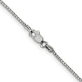 thumbnail image 3 of Solid 14K White Gold 1.3mm Box with Lobster Lock Chain - 28", 3 of 8