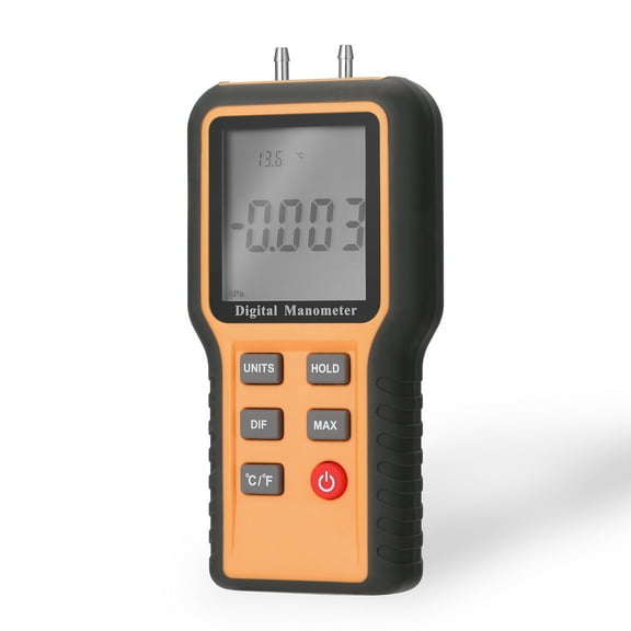 Geevorks Digital Manometer,Measurement Tool Pipes Display Switchable 12 Switchable 12 Pressure Temperature Measurement Tool Indoor Temperature Measurement Lcd Display Switchable Tool Pipes Pressure