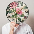 thumbnail image 5 of Pink Beautiful Rose Wall Clock 12 Inch Silent Non Ticking Battery Operated Easy to Read for Kitchen Living Room, 5 of 8