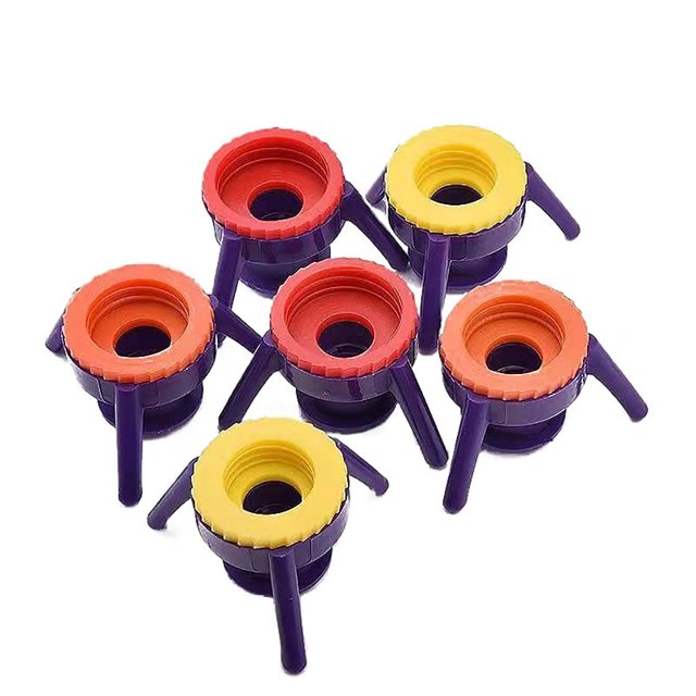 Kit de tapa de soporte para botellas, dispensador de botellas al revés, Kit de vaciado de botellas de plástico Universal, multifuncional invertido para el hogar, 6 uds.