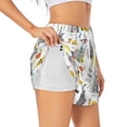 thumbnail image 3 of Lsque New York Printed Women's Running Shorts with Liner Pockets,Elastic Quick Dry Workout Athletic Gym Yoga Shorts,Womens High Waist Shorts-XX-Large, 3 of 9