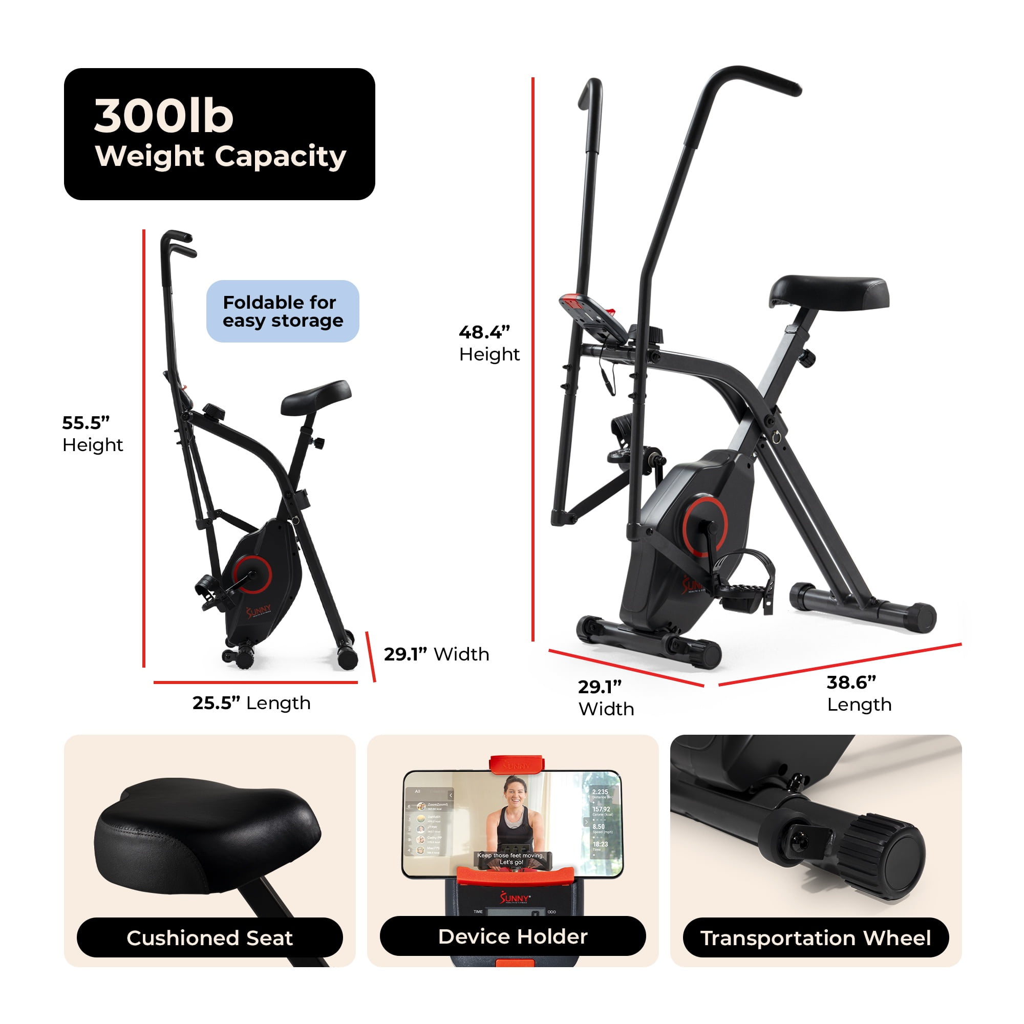 Sunny Health & Fitness Smart Total Body X-Bike - SF-B224090