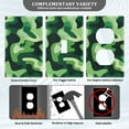 thumbnail image 3 of Yayeee Duplex Wall Plate 1-Gang 4.5"x2.7" Home Receptacle Light Switch Decorative Outlet Cover, Green Camouflage Pattern, 3 of 7