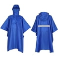 thumbnail image 1 of Chubasquero impermeable para hombre y mujer, poncho impermeable con rayas reflectantes Labymos  Guardapolvo, 1 of 7