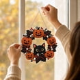 thumbnail image 6 of Halloween Decor Diamond Art Kits for Adults, Shiny Rhinestone Pumpkin Wreath DIY Kit with Faux Pearls, Sparkling Transparent Acrylic Hanging Ornament for Front Door, Fireplace, 6 of 7