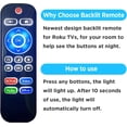 thumbnail image 4 of Replacement Backlit Remote Control for / /Sharp/Philips/Onn/Element/ /Westinghouse Roku TV (NOT for Roku Stick or Box), 4 of 4