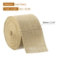 thumbnail image 2 of Uxcell 10 Yards Natural Burlap Ribbon 3 inch Jute Burlap Wired Ribbon Rustic Ribbon, 2 of 5
