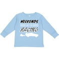 thumbnail image 3 of Inktastic Weekends are for Racing Race Car Silhouette and Racing Flag Boys or Girls Long Sleeve Toddler T-Shirt, 3 of 5