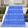 thumbnail image 3 of Abstract Blue Checkered Abstract Colored Stripes a Blue backgro See MoThrow Blanket for Couch Bed Soft Cute Fleece Fuzzy Spring Summer Throw Blankets Cozy Living Room Throw Blanket for Chair, 3 of 5