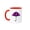 Red/White, variant on 3drose, Purple Black Umbrella Vector Illustration, 11oz Mug