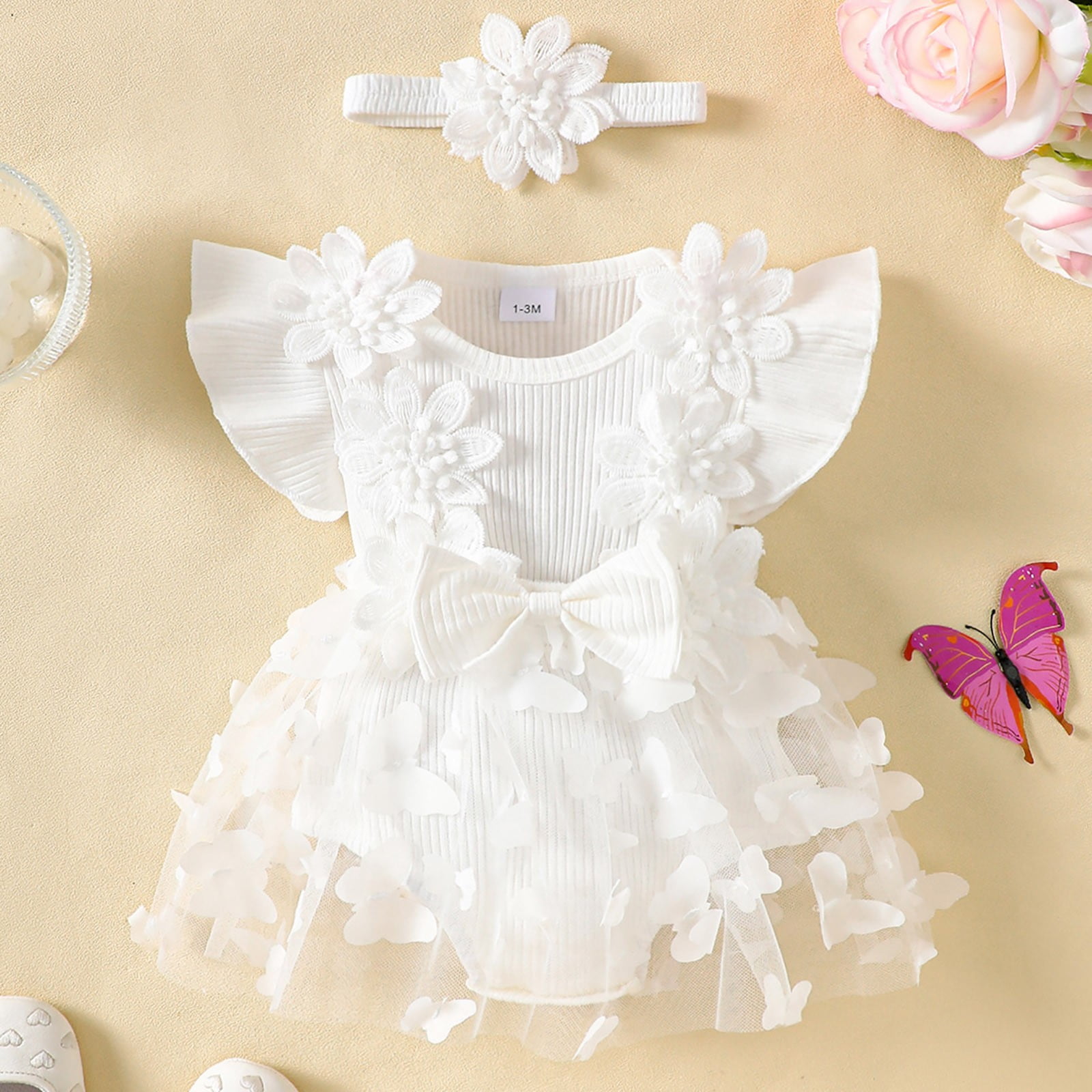 PEASKJP Baby Tulle Dress Dresses Baby Girl Summer Outfit