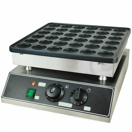 

Oukaning 1000W Mini Dutch Pancakes Maker Baker Machine Electric Poffertjes Maker 36 Holes